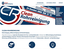 Tablet Screenshot of clean-rohrreinigung.de